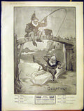 Original Old Antique Print Advert Swan White Floating Soap 1859 19th
