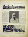 Old Antique Print Hofburg Vienna Emperor Joseph Austria Turkish Ship 1903 20th