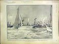 Original Old Antique Print Yacht Race America Shamrock Reliance Dixon 1903 20th