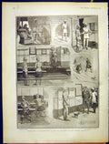 Original Old Antique Print Doggie Incident Indian Railway Sketch St Leger 1903