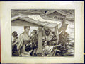Old Antique Print Japanese Religious Ceremony Automobile Club Reliability