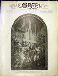 Original Old Antique Print Royal Exchange Mural Vitners To Five Kings 1903 20th