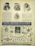 Original Old Antique Print Mask Veil Spectacles Motor Fashion Paris France 1903