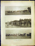 Original Old Antique Print Russian Army Manoeuvres 1903 20th Century