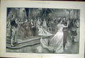 Original Old Antique Print State Ball Buckingham Palace President Loubet 1903