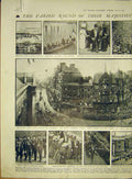 Old Antique Print Dublin Ireland King Queen Royal Kingstown Trinity 1911 20th