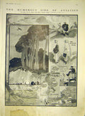 Original Old Antique Print Aviation Sketches Cartoon Wilson Aeroplanes 1911 20th
