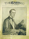 Original Old Antique Print Portrait Chamberlain Garratt 1911 20th Century