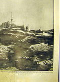 Original Old Antique Print Submarines Sea Spithead C36 C37 C38 Pears 1911