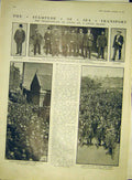 Original Old Antique Print Sea Transport Coal-Portrers Carmen Hay'S Wharf 1911