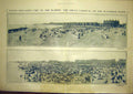 Original Old Antique Print Seaside Carnival Sands Lowestoft Yarmouth 1911 20th