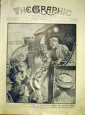 Old Antique Print Paddington Station Railway Strike Troop Train Congress