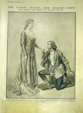 Original Old Antique Print Juliet Scene Theatre Neilson-Terry Romeo 1911 20th