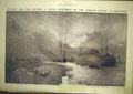 Old Antique Print Actaeon Hounds Torpedo School Sheerness Navy Naval 1911 20th
