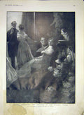 Original Old Antique Print Agatha Suitor Rabanus Sketches Durden Story 1911 20th