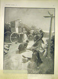 Old Antique Print Agatha Durden Rabanus Fortune-Teller Story Sketch 1911 20th
