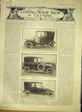 Old Antique Print Motor Car Adler Dennis Deasy Wolseley Opel Auster 1911 20th