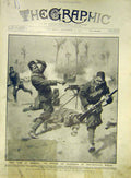 Original Old Antique Print War Triploi Boumeliana Wells Arab Court-Martial 1911