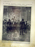 Original Old Antique Print Peasemeal Warriors Aberdeen University Scots 1911