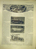 Original Old Antique Print Olympia Motor-Car Limousine Morgan Vanden Plas Austin