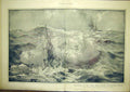 Original Old Antique Print Sentinels Submarines Navy Naval Sea Burgess 1911