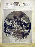 Original Old Antique Print Quen Alexandra Bouquet Roses Carriage 1912 20th