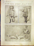 Old Antique Print Reed Sketches Healy German Political House Commons 1912 20th