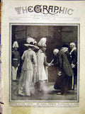 Original Old Antique Print German Emperor Public William Berlin Germany 1912