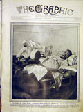 Original Old Antique Print War Victims Turkish Wounded Hospital Constantinople