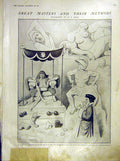 Original Old Antique Print Reed Sketches Michael-Angelo Sculptor Statues 1912