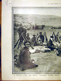 Original Old Antique Print Battle Bulgarian Siers Adrianople Lule Burgas 1912