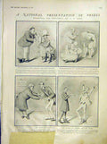 Original Old Antique Print Presents Christmas Sketches Reed Roberts Haldane Shaw