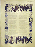 Original Old Antique Print Cynic Christmas Sketches Poem Graham Wilson 1912 20th