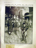 Original Old Antique Print Europe Turkish Refugees Constantinople 1912 20th