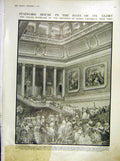 Original Old Antique Print Stafford House Staircase Lever Queen Victoria 1912
