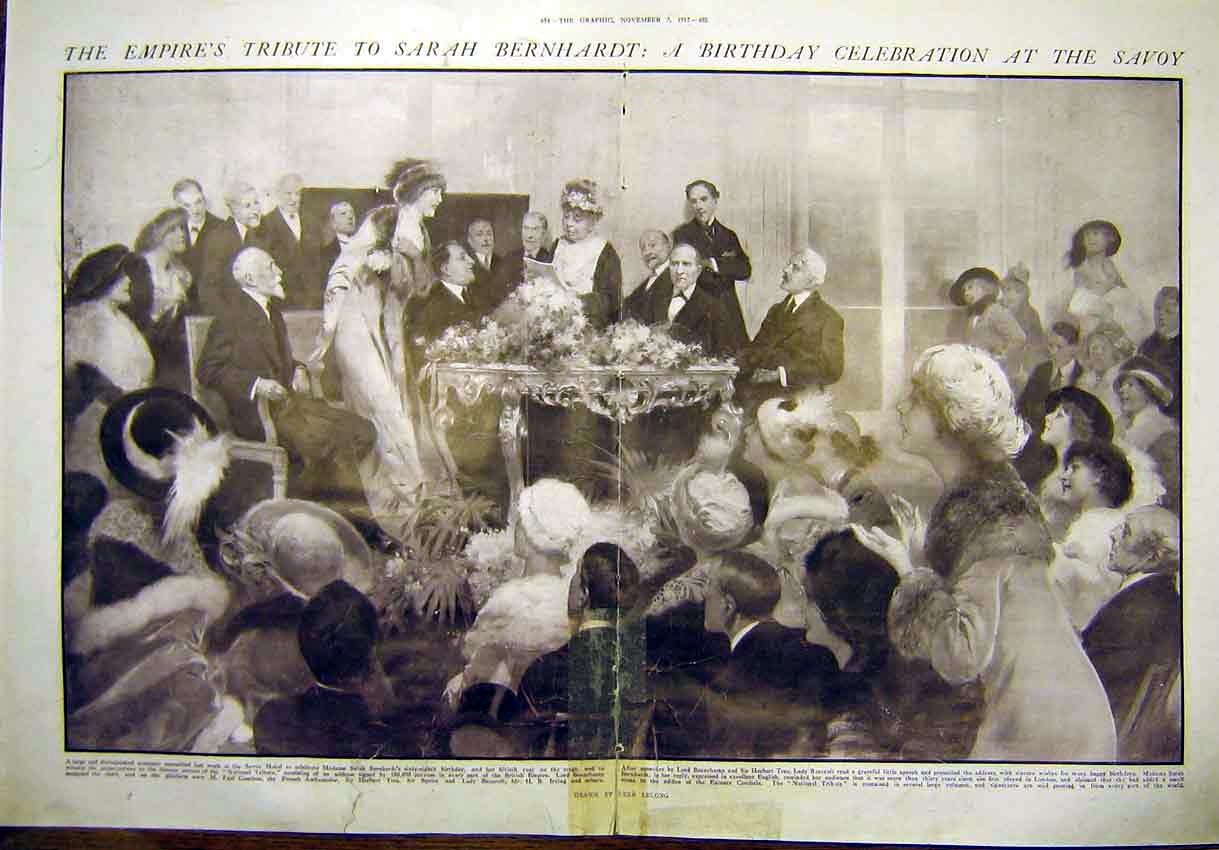 Original Old Antique Print Savoff Bulgaria Bernhardt Savoy Nile Boat Egypt 1912