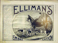 Old Antique Print Elliman'S Embrocation Hunting Hunter Hounds Advert 1912 20th