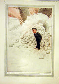 Original Old Vintage Print Snowballs Earnshaw Boy Uniform Fine Art 1917 20th