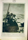 Original Old Vintage Print U-Boats Camera Study Mortimer Potato German Man 1917
