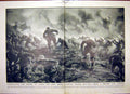 Old Vintage Print Boche German Troops British Gas Attack War Battle 1917 20th