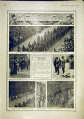 Original Old Vintage Print American Trafalgar Buckingham King Queen George 1917