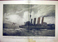Original Old Vintage Print Aeroplane Air-Craft Albatros Sea-Plane Balloon 1917
