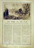 Original Old Vintage Print Horse War Hero Ypres Horses Troops 1917 20th Century