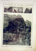 Original Old Vintage Print Europe Italian Front Siers Trentino Austrian 1917