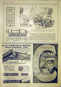 Old Vintage Print Vauxhall Advert Officers Motor Lewis Advert Clemak 1917 20th