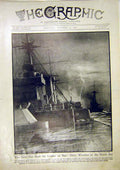 Original Old Vintage Print Gotha North Sea Weather Ships Navy 1917 20th Century