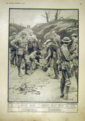 Original Old Vintage Print German Grave Dadd U-Boat Destroyers Navy Patrol 1917