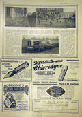 Original Old Antique Print War Cromwell Road Museum Potatoes Martin Motor Plough