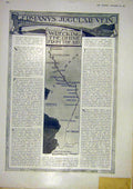 Original Old Vintage Print Germany Rhine Map Air Bomb Goths Raid Sketch 1917