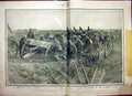 Original Old Vintage Print Tug-Of-War Flanders Front Battle Cannon Gun 1917